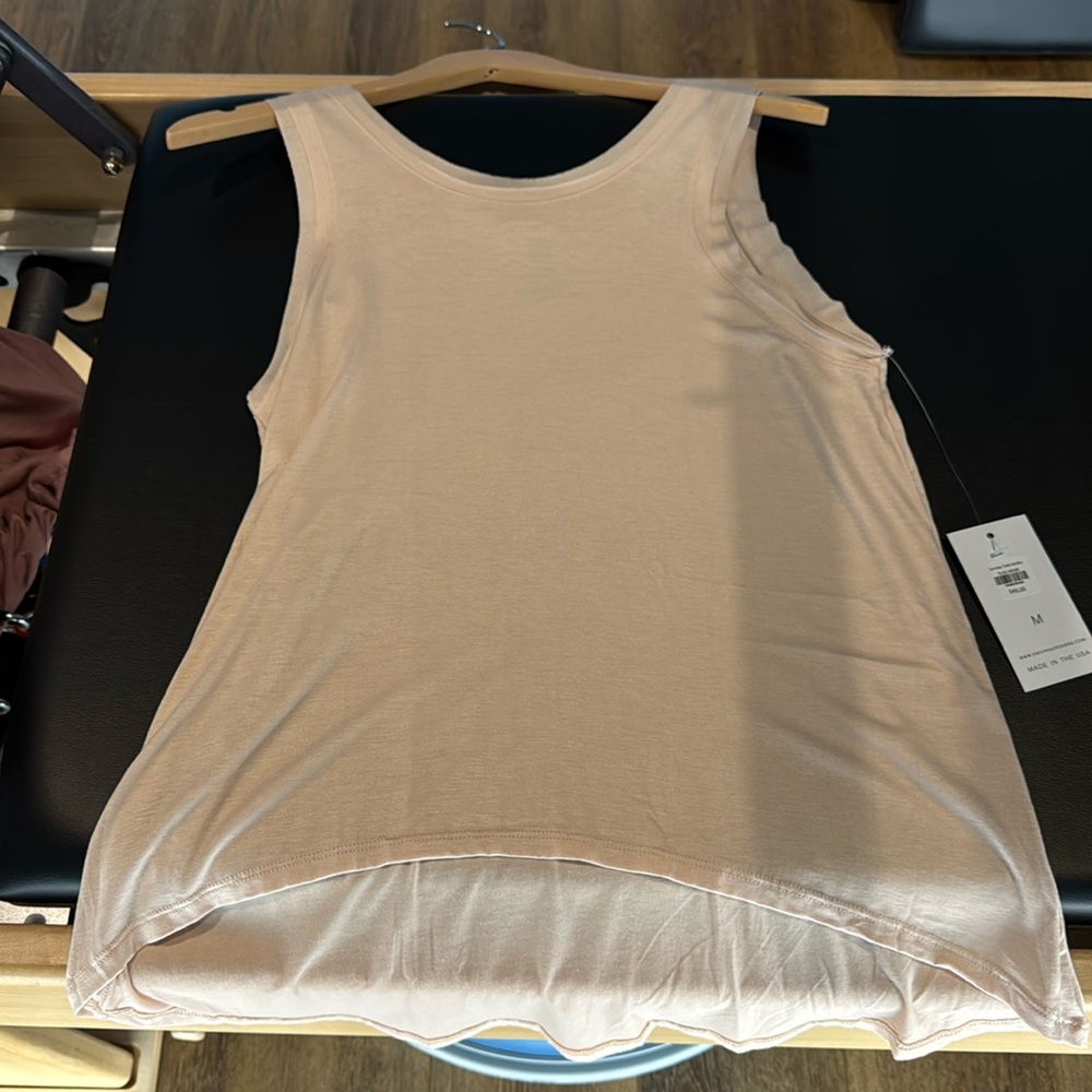 Emily Hsu Designs Beige Sleeveless Tunic